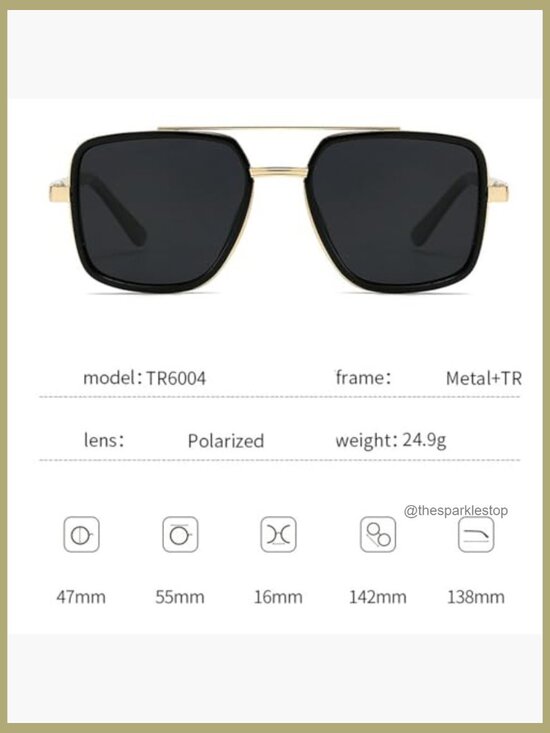 Polarized Pilot Sunglasses Metal Frame UV Protection Driving Travel main image 5